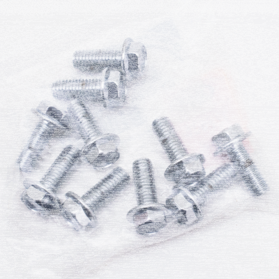 10Pck Ind. Hex Serr. Flange 3/8-16x1" (FR)