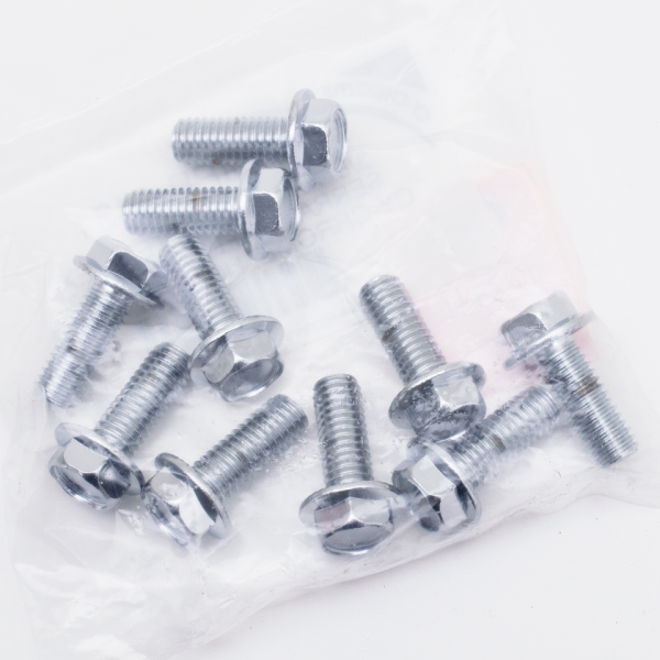 10Pck Ind. Hex Serr. Flange 3/8-16x1" (FR)