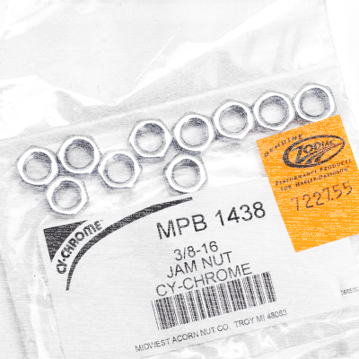 10Pck Jam Nut 3/8-16, UNC (FR)