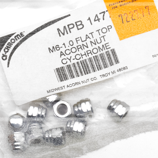 10Pck M6-1.0 Flat Top Acorn Nut (FR)