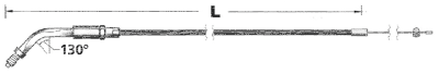 CC Braided Throttle E+G81-95 LN=48" 135° (FR)