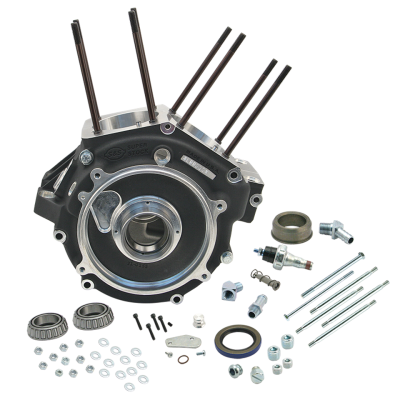 S&S Crankcase assy BT84-91 black (FR)