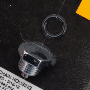 Oversized drain plug 9/16"-18 chrome (FR)