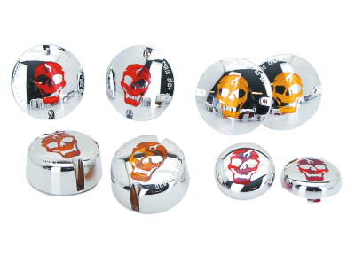 Chrome skull lenses Amber Fr/Rr pop-up s (FR)