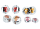 Chrome skull lenses Amber Fr/Rr pop-up s (FR)