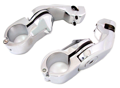 Adj. Peg mounts Angled 2.5" Short Chrome (FR)
