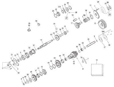 5pck bushing, transmission main shaft (FR)
