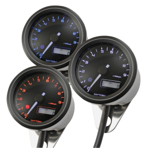 Velona 48mm 9000RPM 3 colour tacho blk (FR)