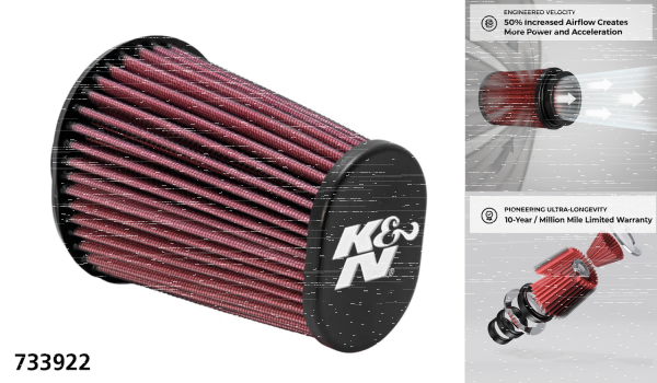 K&N Repl. filter element f/733807 (FR)