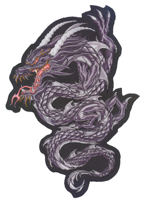 Gray Dragon patch 12"x8.5" (FR)