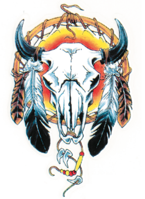 Cow Skulls decal 2.5"x3.75" (2x) (FR)