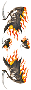 Flaming Reaper decal set