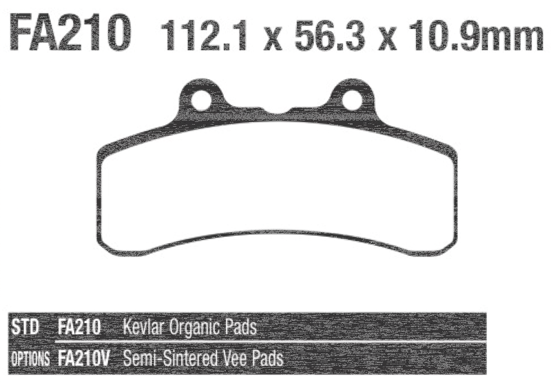 EBC-V Buell 94-97 FR brake pads (FR)