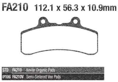 EBC-V Buell 94-97 FR brake pads (FR)