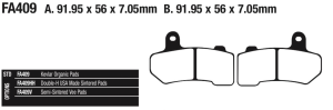EBC-V brake pads VRSC06-17 FLH/T08-up (FR)