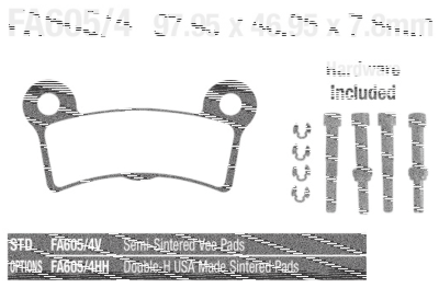 EBC-HH Trike 09-13 rear brake pads (FR)