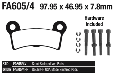 EBC-V Trike 09-13 rear brake pads (FR)