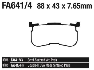 EBC-HH Trike 14-18 RR brake pads (FR)