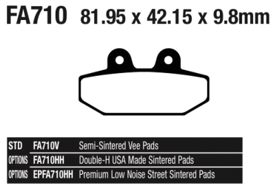 EBC-HH ST18-up brake pads rear (FR)