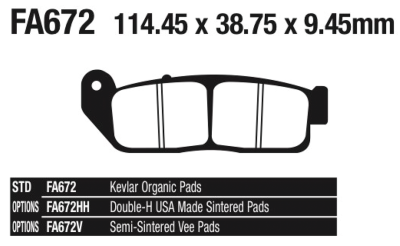 EBC-HH FR brake pads Scout 15-16 (FR)