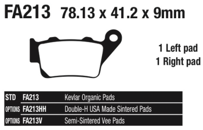 EBC-HH series RR brake pads Scout 17-up (FR)