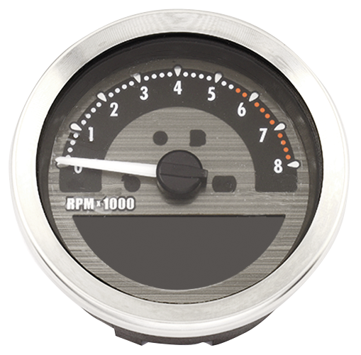 4" Speedo/Tachometer Black KMH/MPH (FR)