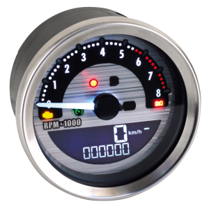 4" Speedo/Tachometer Silver KMH/MPH (FR)