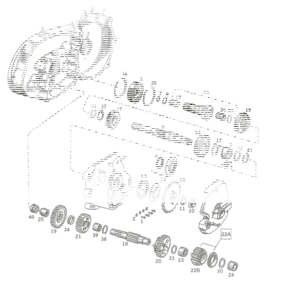 Transmission Countershaft XLl84-90 (FR)
