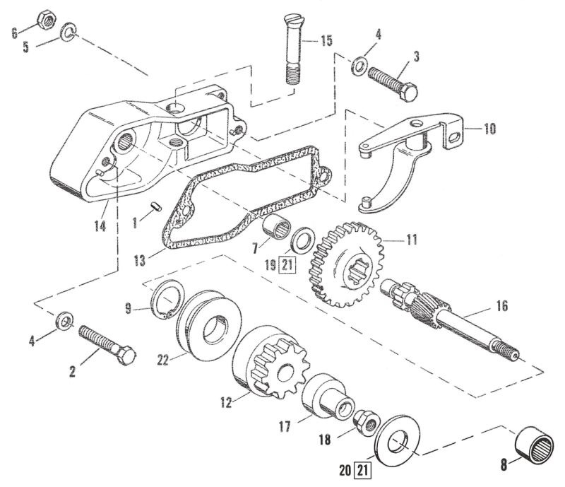 Starter jackshaft XL67-80 (FR)