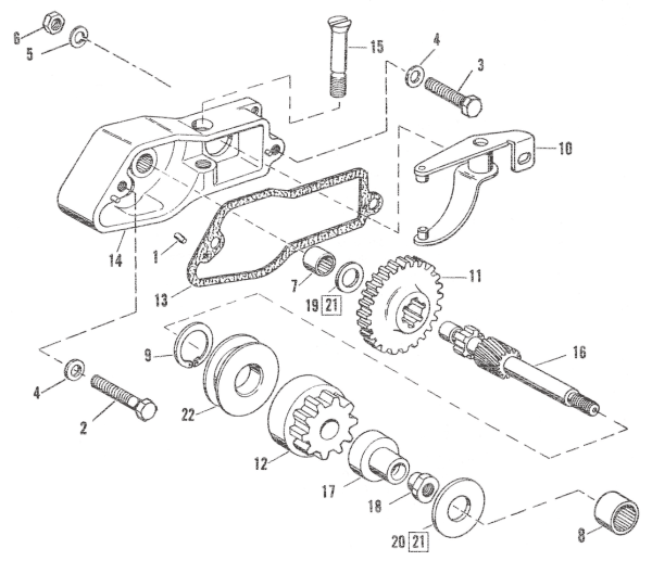 Starter jackshaft XL67-80 (FR)