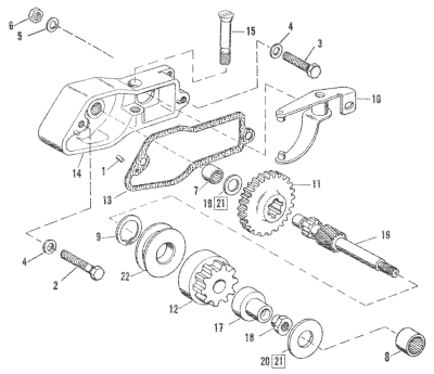 Starter jackshaft XL67-80 (FR)