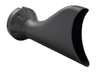 Blk Freedom Sharktail end cap 4" muffler (FR)