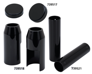 DMP Low. Fork Cover BLK FXD07-17 ST18-up (FR)