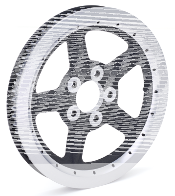 GHDP belt pulley 68T black XL07-22 (FR)