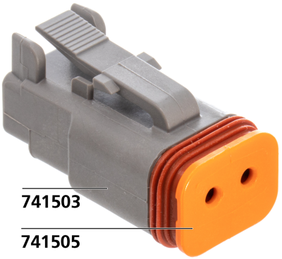 2 Pole grey socket housing (FR)