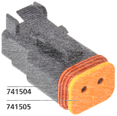 2 Pole black socket housing (FR)