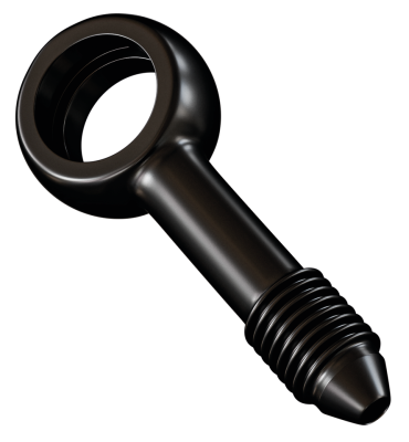 Black SS AN-3 banjo fitting 7/16" straig (FR)