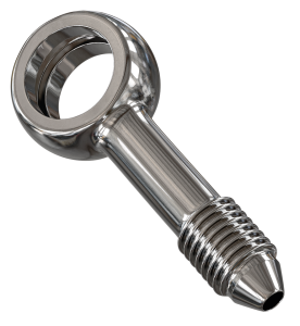 Stainless AN-3 banjo fitting 3/8" straig (FR)