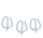 5pck Colony chrome rear axle spring clip (FR)