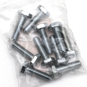 10pck hex bolt 1/4-20x7/8" UNC zinc (FR)