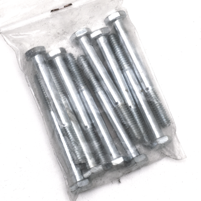 10pck hex bolt 1/4-20x2-1/2" UNC zinc (FR)