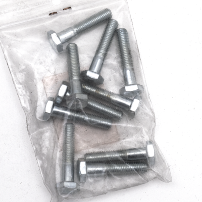 10pck hex bolt 1/4-28x1-1/4" UNF zinc (FR)