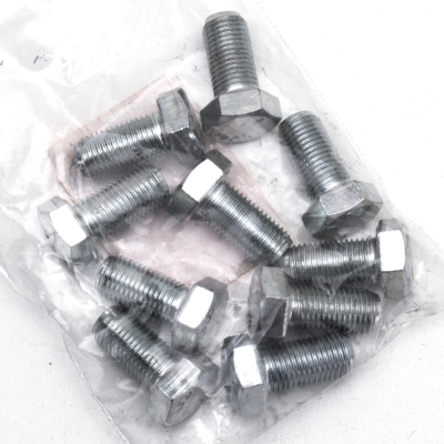 10pck hex bolt 3/8-24x3/4" UNF zinc (FR)