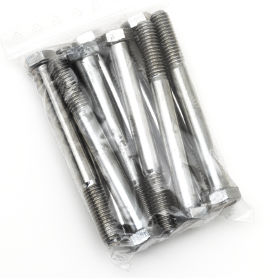 10Pck hex bolt 3/8-16x3.500" UNC zinc (FR)