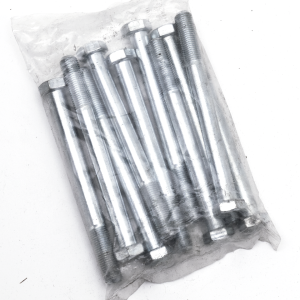 10pck hex bolt 3/8-24x4" UNF zinc (FR)