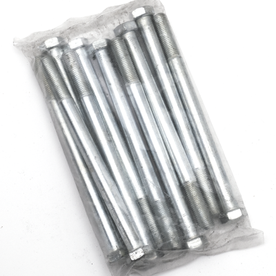 10pck hex bolt 3/8-24x5" UNF zinc (FR)