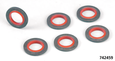 6pck Sealing washer Front FLT+FLHR 94-up (FR)