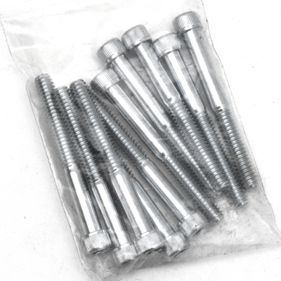10pck allen bolt 1/4-20x2-1/4" UNC zinc (FR)