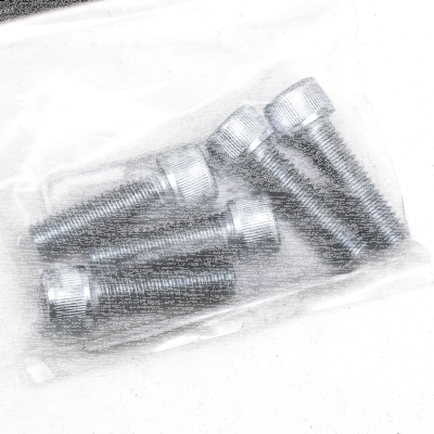 GZP 5pck allen bolt 7/16-14x1-1/2" zinc (FR)