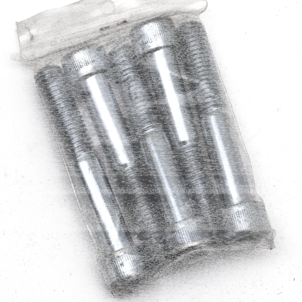 5pck allen bolt 1/2-13x3-1/4" UNC zinc (FR)